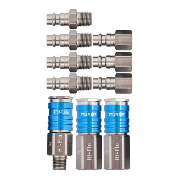 Clean All Hi-Flo Plug & Coupler Kit T6 Aluminum 0.25 in. NPT CL152939